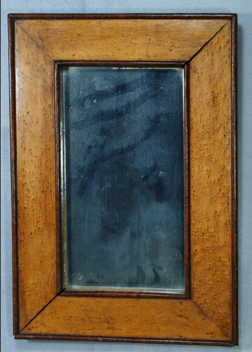Birdseye maple mirror with