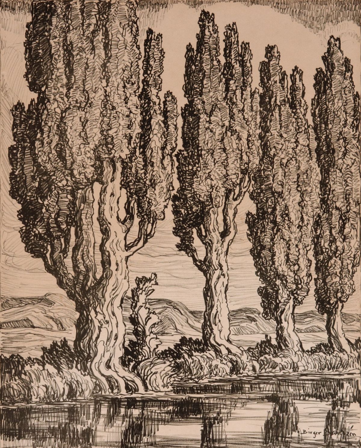 BIRGER SANDZEN (1871-1954) PENCIL