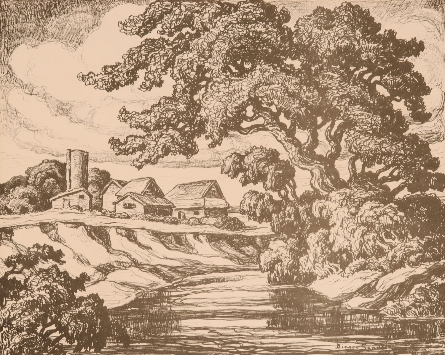 BIRGER SANDZEN (1871-1954) PENCIL