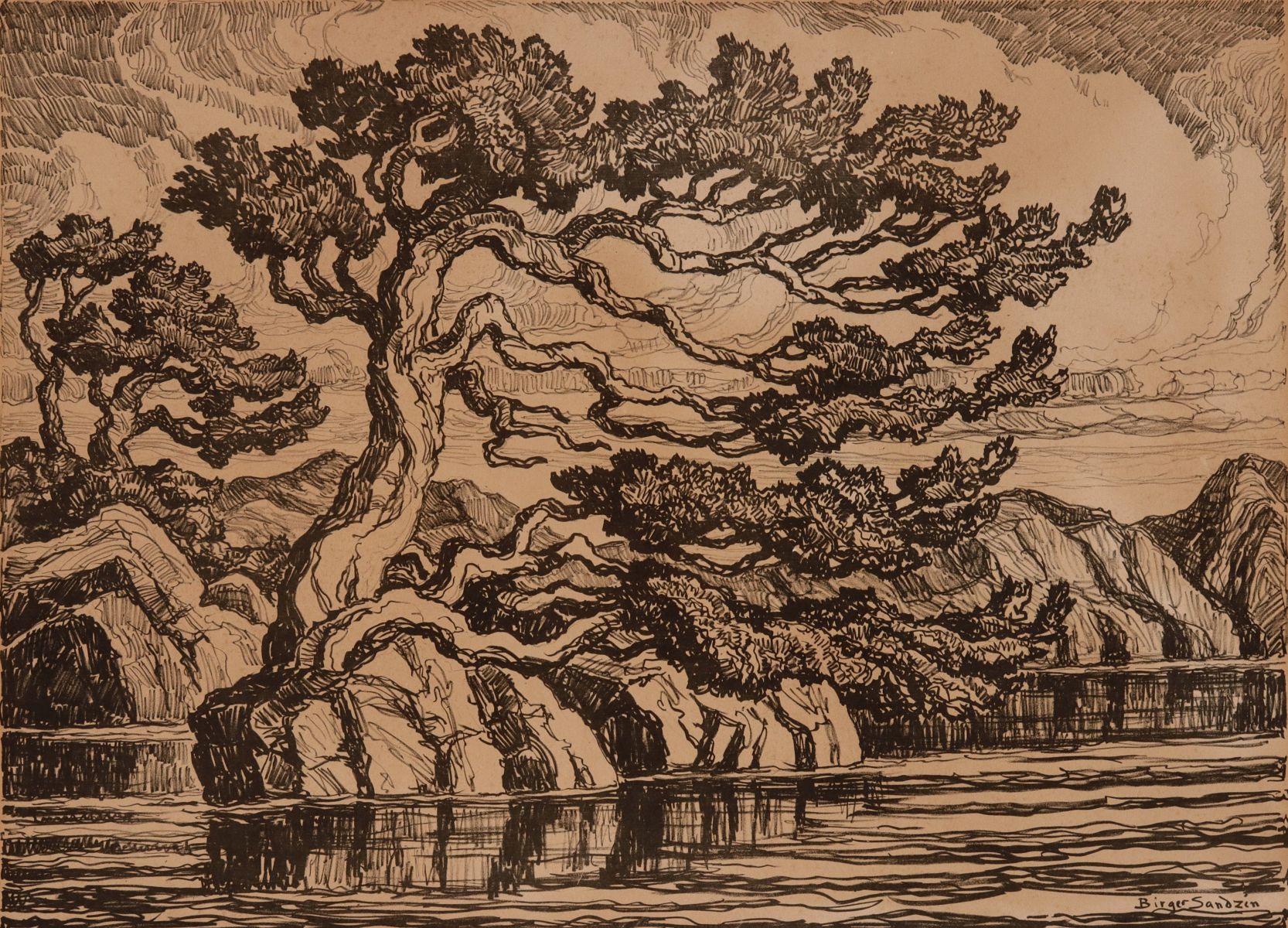 BIRGER SANDZEN (1871-1954) PENCIL