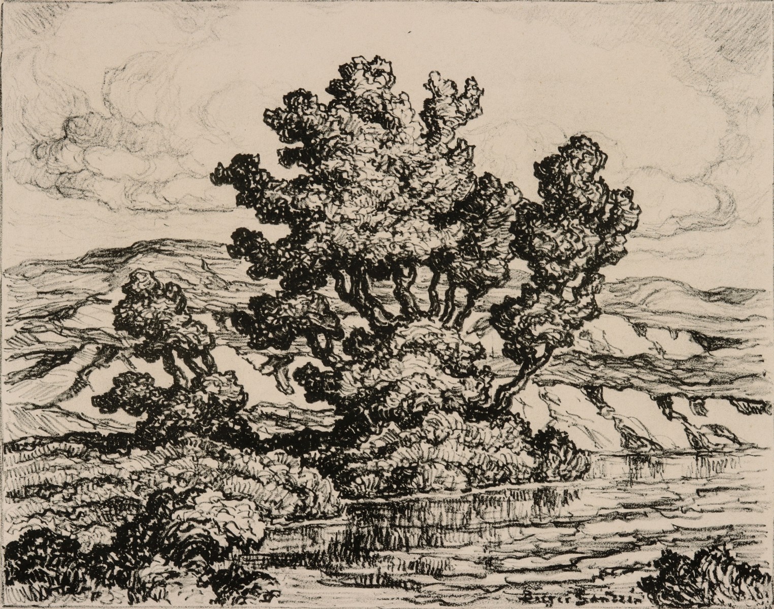 BIRGER SANDZEN (1871-1954) PENCIL