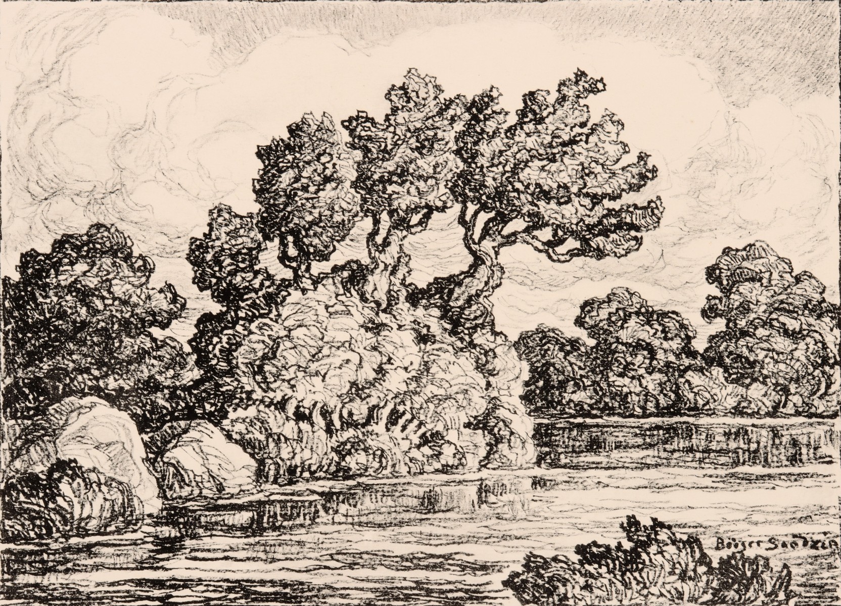 BIRGER SANDZEN (1871-1954) PENCIL