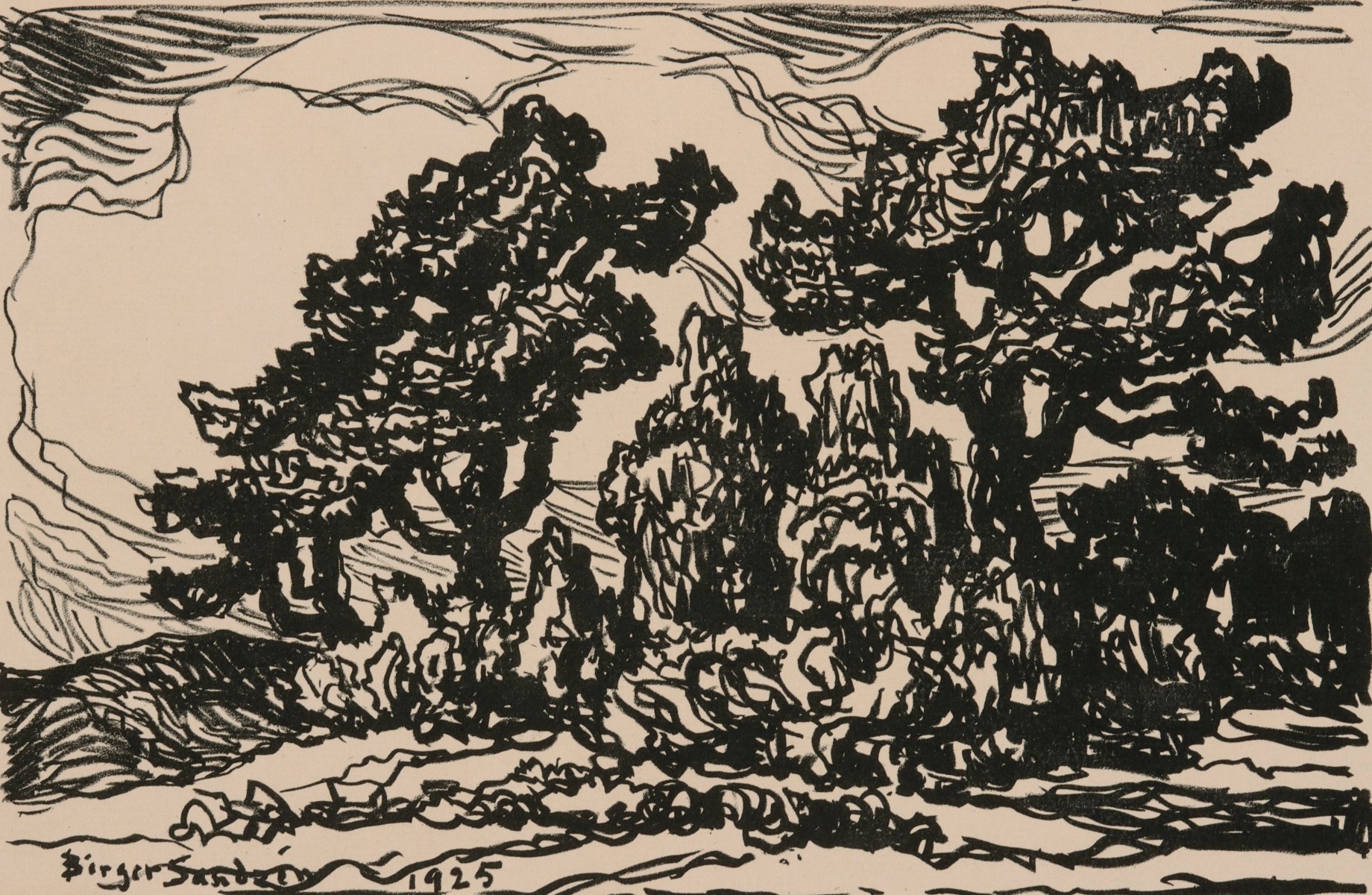 BIRGER SANDZEN (1871-1954) PENCIL