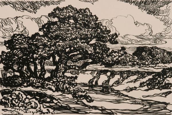BIRGER SANDZEN (1871-1954) PENCIL