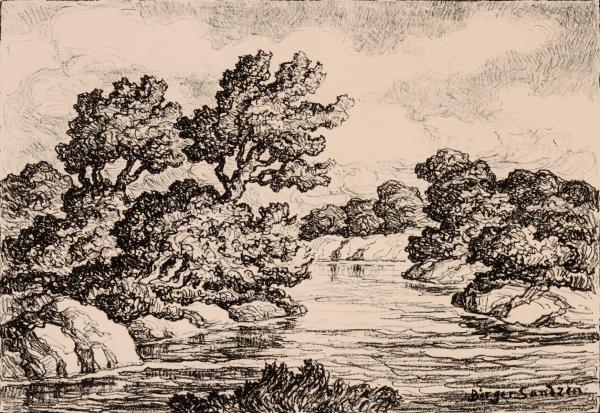 BIRGER SANDZEN (1871-1954) PENCIL