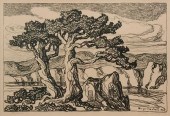 BIRGER SANDZEN 'ARROYO WITH TR