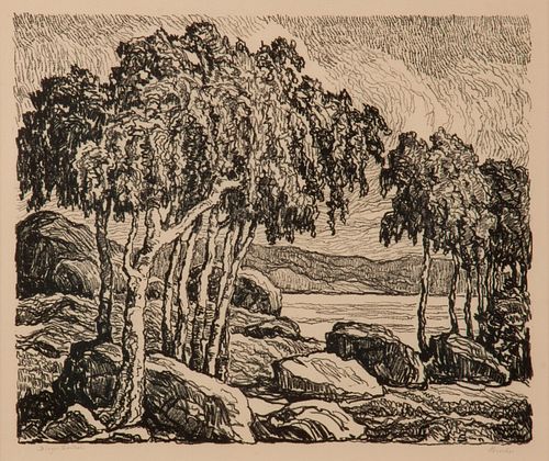 BIRGER SANDZEN 'BIRCHES'