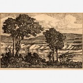 BIRGER SANDZEN "CREEK WITH TRE
