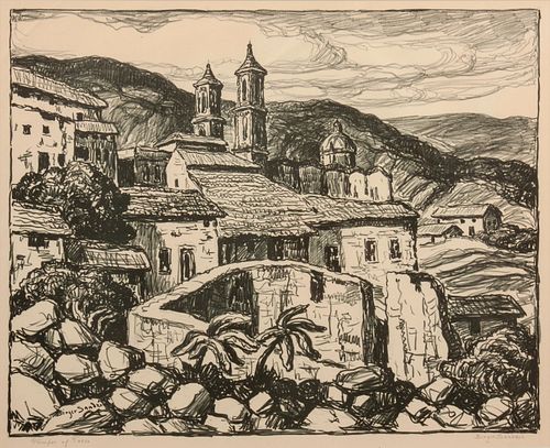 BIRGER SANDZEN 'GLIMPSE OF TAXCO'