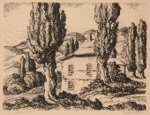 BIRGER SANDZEN 'HILLS AND POPL