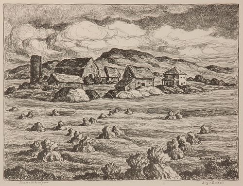 BIRGER SANDZEN 'KANSAS WHEATFARM'