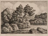 BIRGER SANDZEN 'LAKE IN THE RO