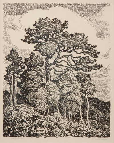 BIRGER SANDZEN 'PINE AND ASPEN'