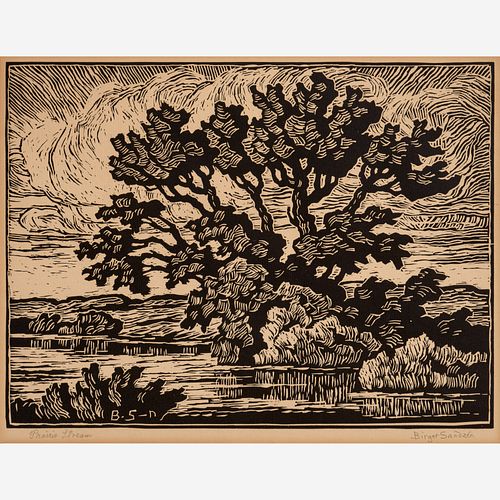 BIRGER SANDZEN "PRAIRIE STREAM"