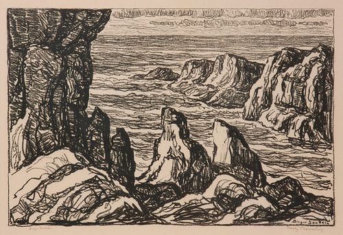 BIRGER SANDZEN 'ROCKY PROMONTORY'