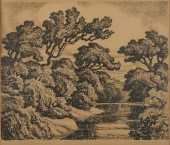 BIRGER SANDZEN "SUMMER LANDSCA