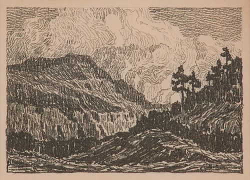 BIRGER SANDZEN 'SUNSET IN THE