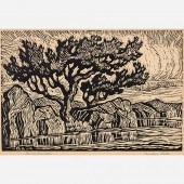 BIRGER SANDZEN "SUNSHINE LAKE"