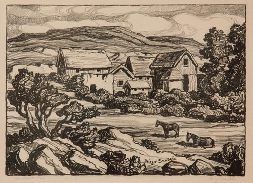 BIRGER SANDZEN 'THE HILLSIDE