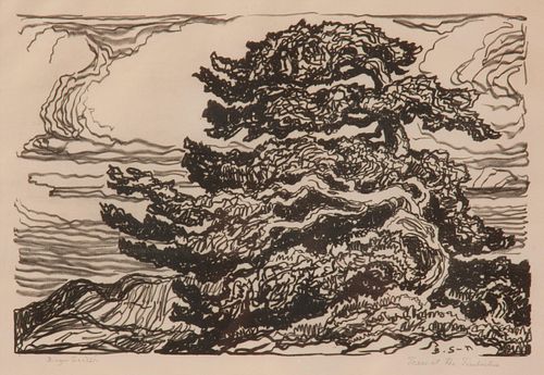 BIRGER SANDZEN 'TREES AT THE