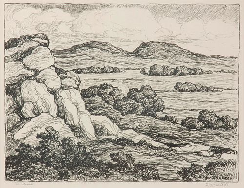 BIRGER SANDZEN 'TWIN MOUNDS'