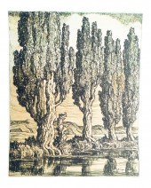 BIRGER SANDZEN UTAH POPLARS LI