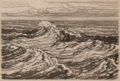 BIRGER SANDZEN 'WAVES' PENCIL-