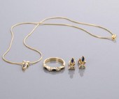 BIRKS 18K GOLD, DIAMOND & SAPP