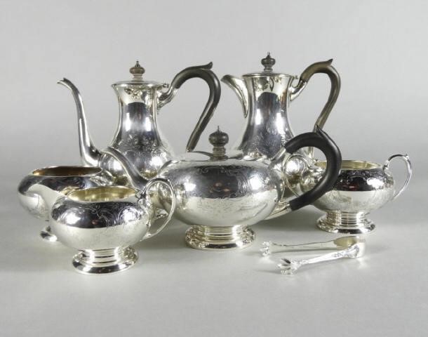 BIRKS STERLING SIX-PIECE TEA &