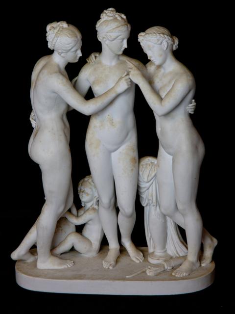BISCUIT FIGURE OF ''THE THREE
