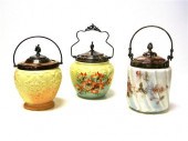 Biscut jar English floral moti