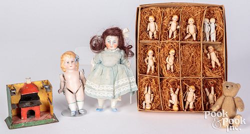 BISQUE DOLLS, TO INCLUDE TWO