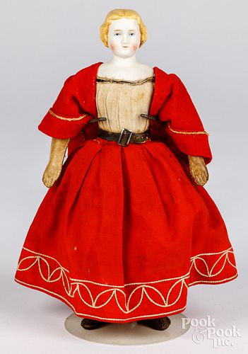 BISQUE HEAD AND SHOULDER DOLLBisque