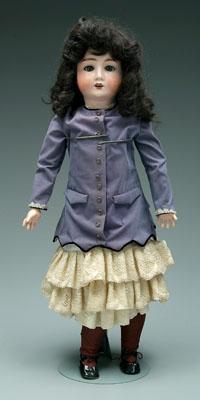 Bisque head doll, jointed