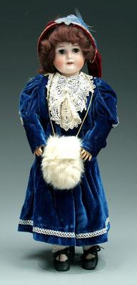 Bisque head doll, jointed