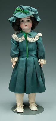 Bisque head doll, jointed