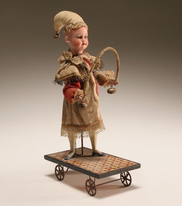 Bisque head doll mechanical pull