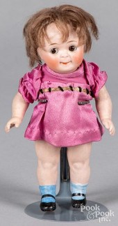 BISQUE HEAD GOOGLY EYE DOLL, P
