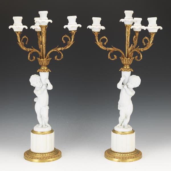 BISQUE PORCELAIN AND GILT