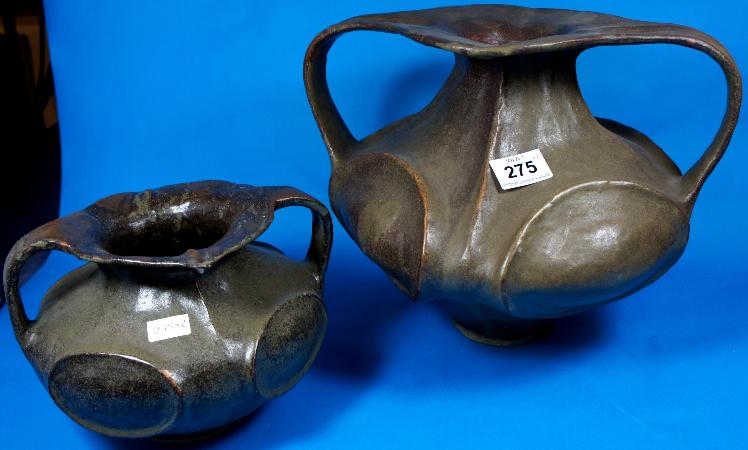 B.L Johnson 2 Handled Vases x 2 One