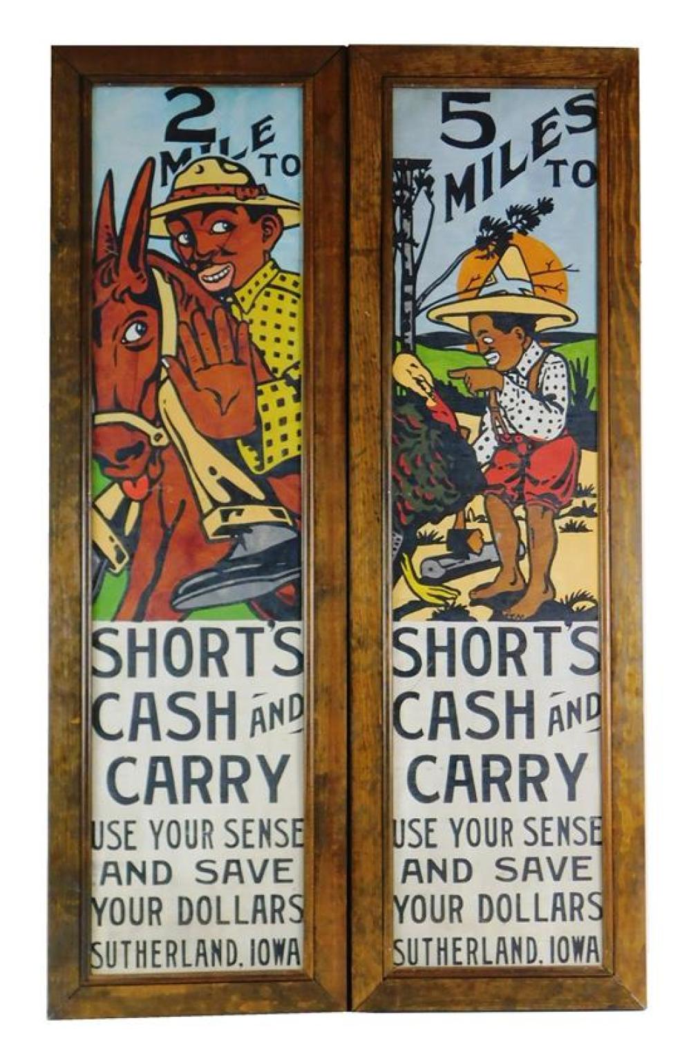 BLACK AMERICANA: TWO PAINTED TIN