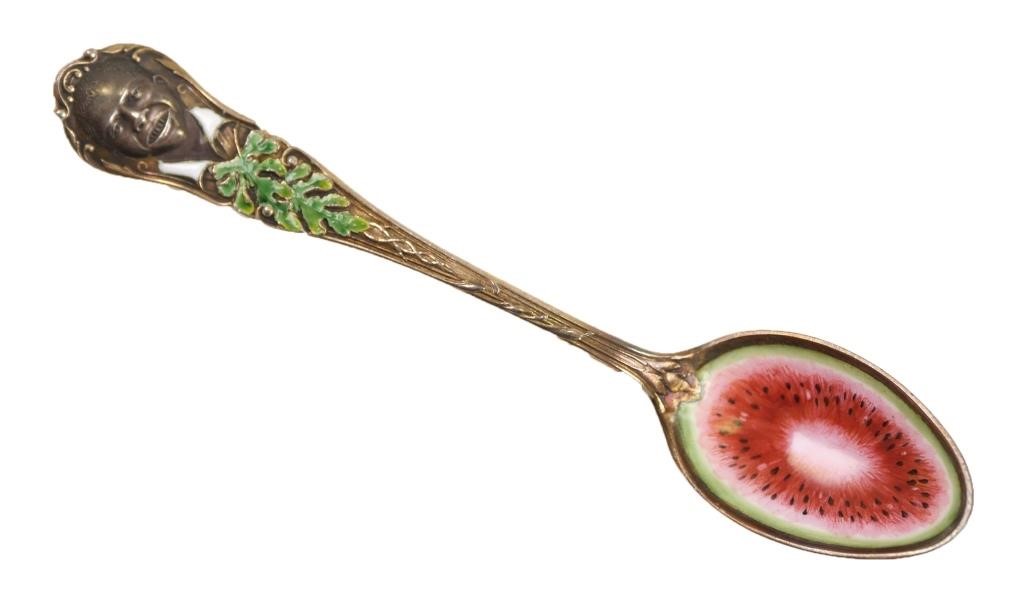 BLACK AMERICANA WATERMELON ENAMEL