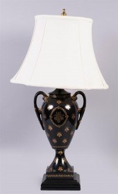 BLACK AND GOLD 'BEE' DECORATED