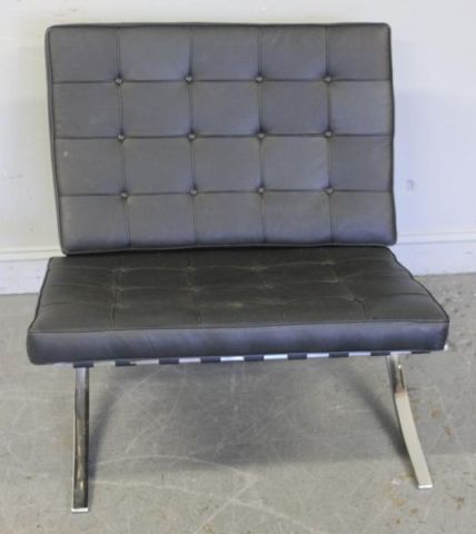 Black Barcelona Chair.From a