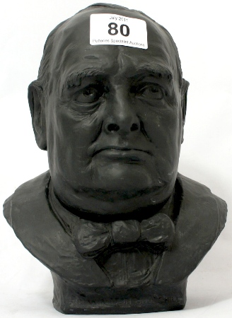 Black Basalt Bust of Sir Winston