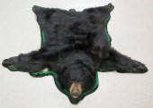 BLACK BEAR RUG, HEAD WITH OPEN