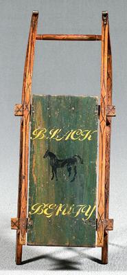Black Beauty sled, orange paint