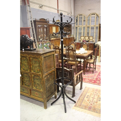 Black bentwood style coat rack,