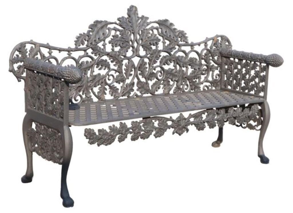 BLACK CAST IRON OAK & PINECONE