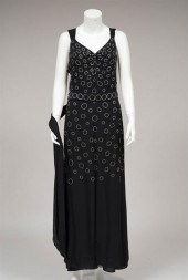 Black chiffon rhinestone decor